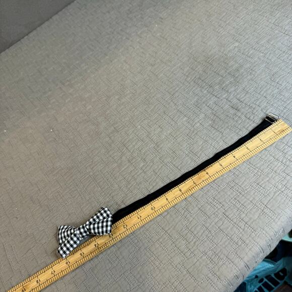 Black White Gingham Check Youth Kids Boys Bow Tie Beyond Creations - Picture 6 of 6